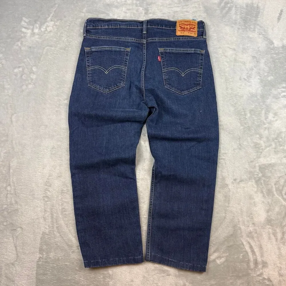 Levi-s Men's Navy and Blue Jeans